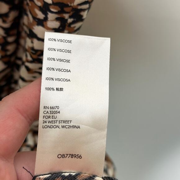 FREE PEOPLE French Quarter Wrap Dress Neutral Bold Print {NN38} - Picture 8 of 8